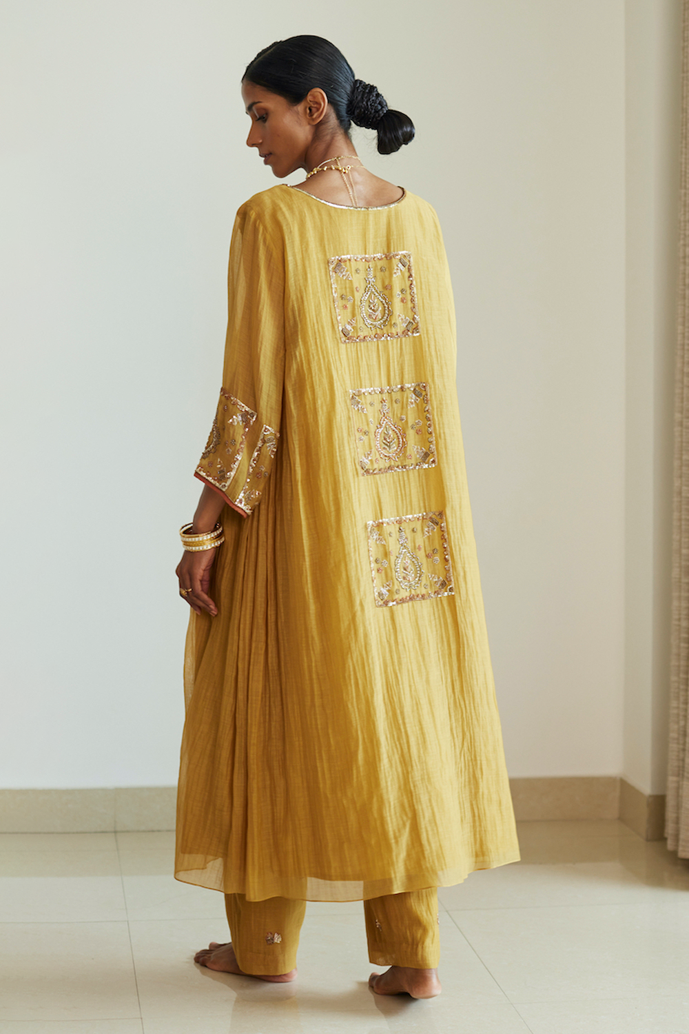 Yellow Akaari Kurta Set