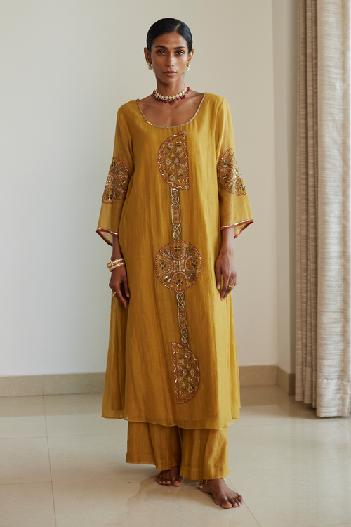 Yellow Shashi Kurta Set