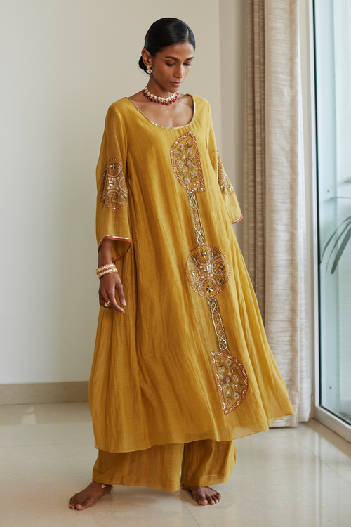 Yellow Shashi Kurta Set