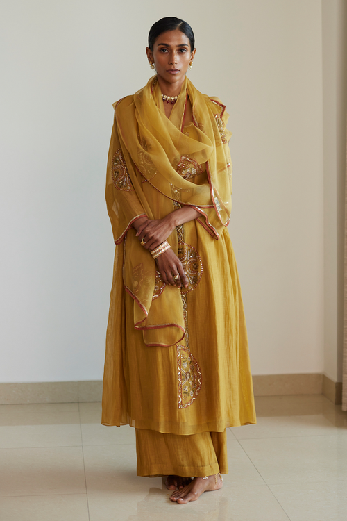 Yellow Shashi Stole