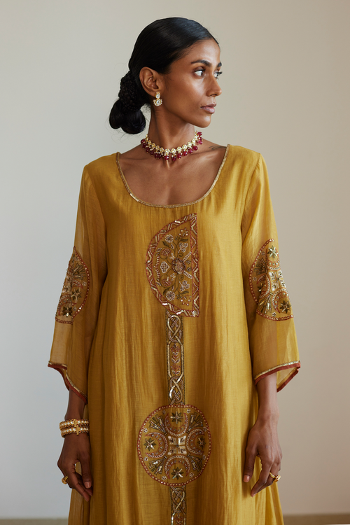Yellow Shashi Kurta Set