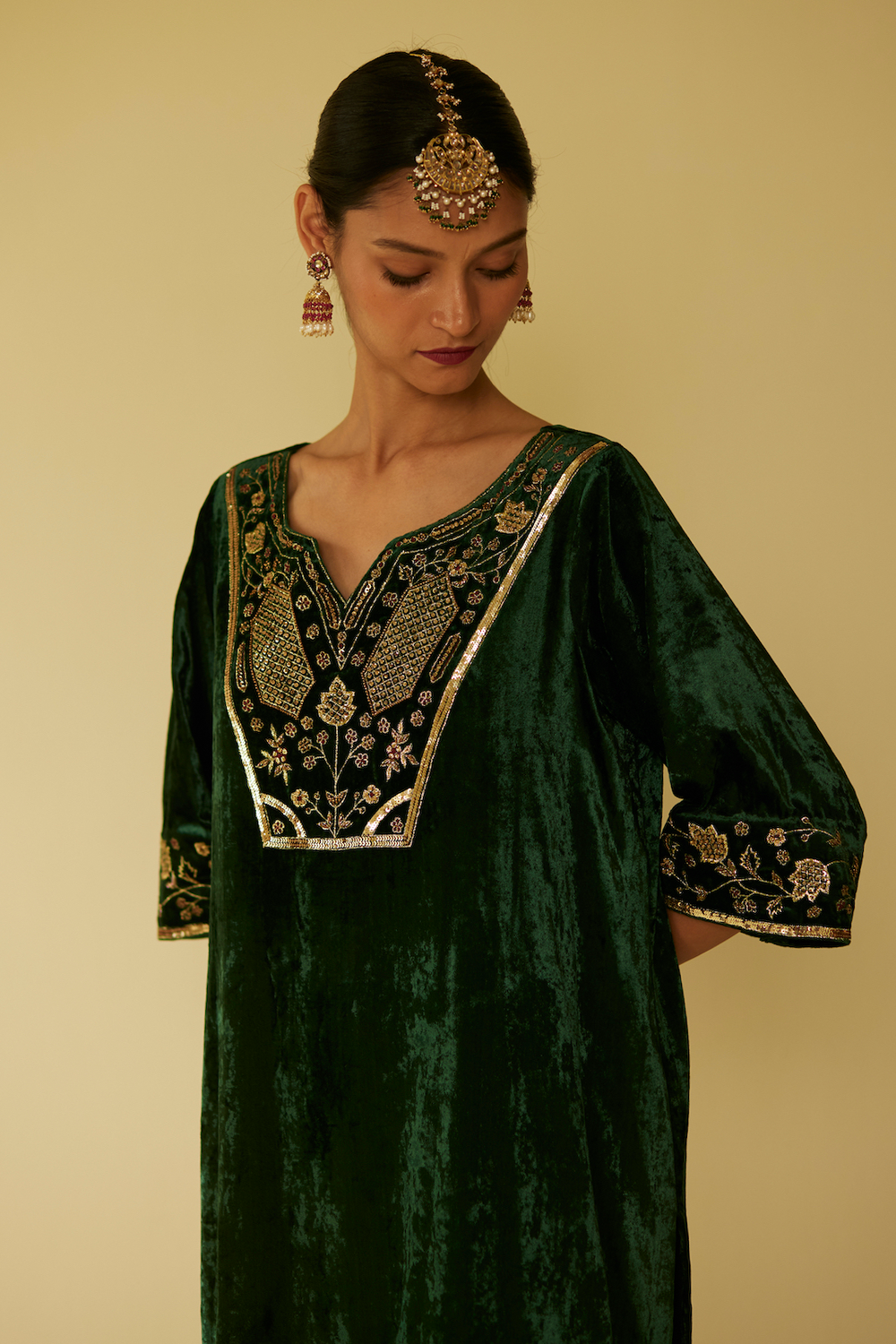 Green Meera Kurta Set