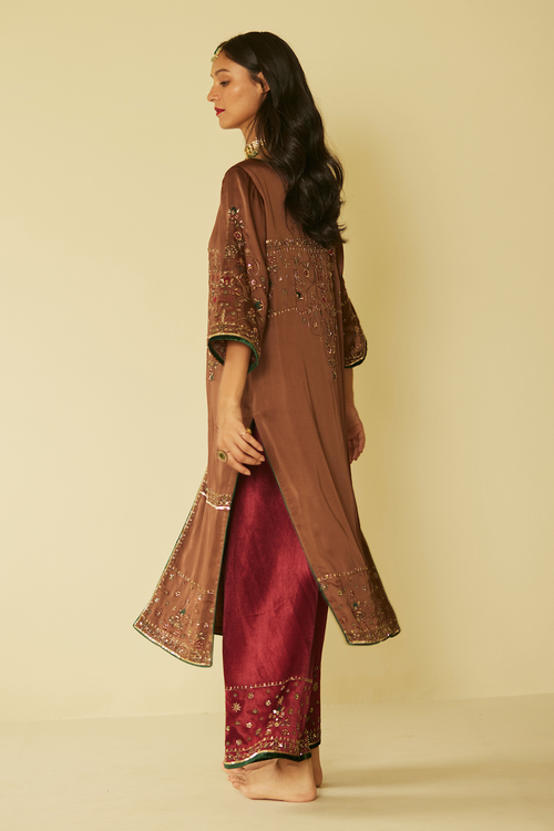 Brown Farida Kurta Set