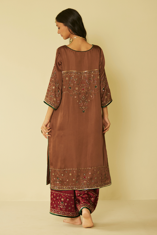 Brown Farida Kurta Set