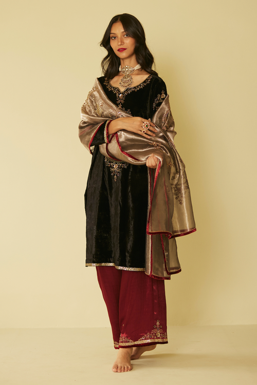 Silver Dareecha Tissue Dupatta