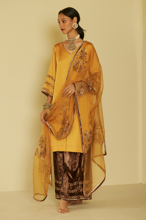 Yellow Arya Stole