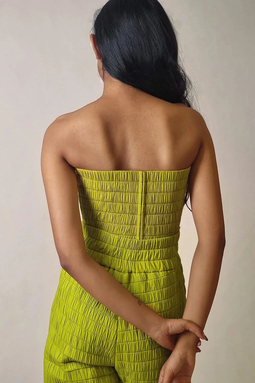 Chartreuse Boneless Corset Top