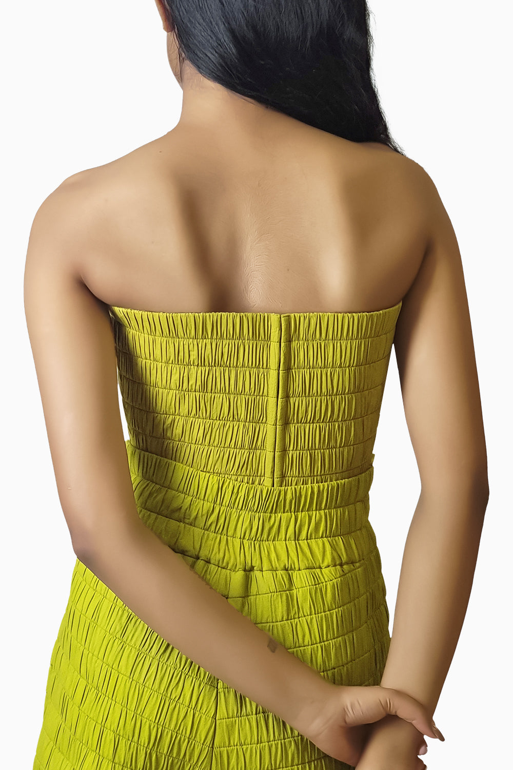 Chartreuse Boneless Corset Top