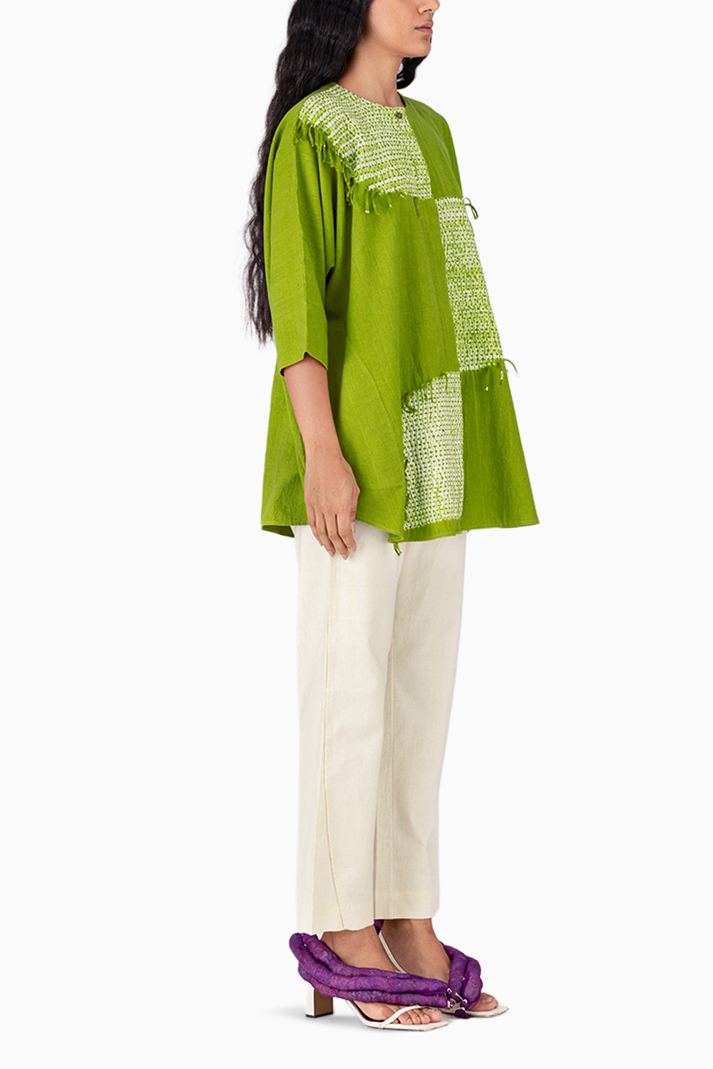 Green Merry-go-round Shirt and Slide Seam Trouser