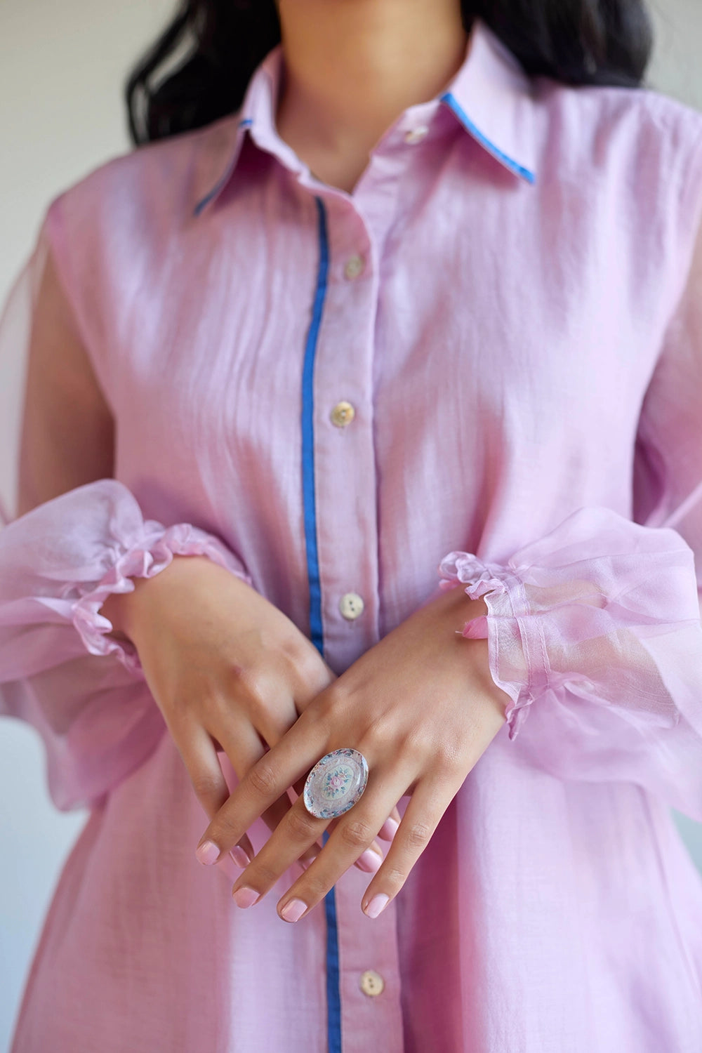 Lilac Shirt with Lilac Tulip Skirt