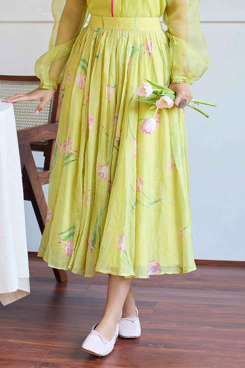 Lime Tulip Skirt