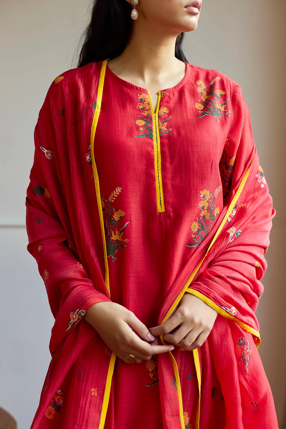 Red Scarlet Kurta Set