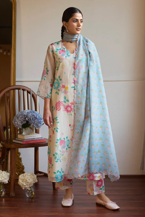Ivory Powder Blue Set