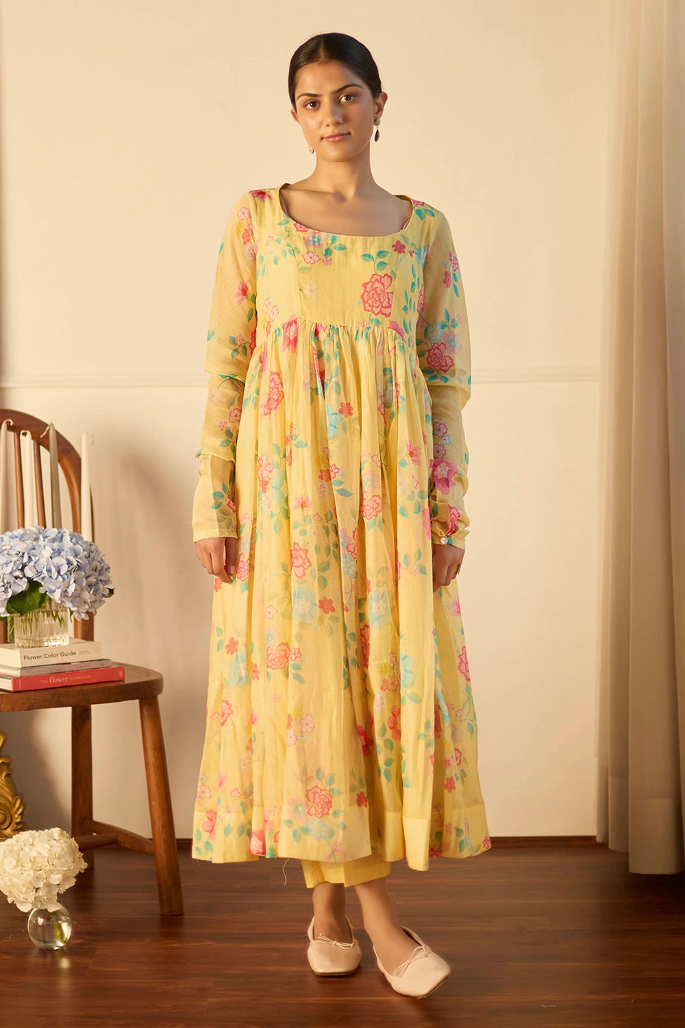 Lemon Florette Anarkali