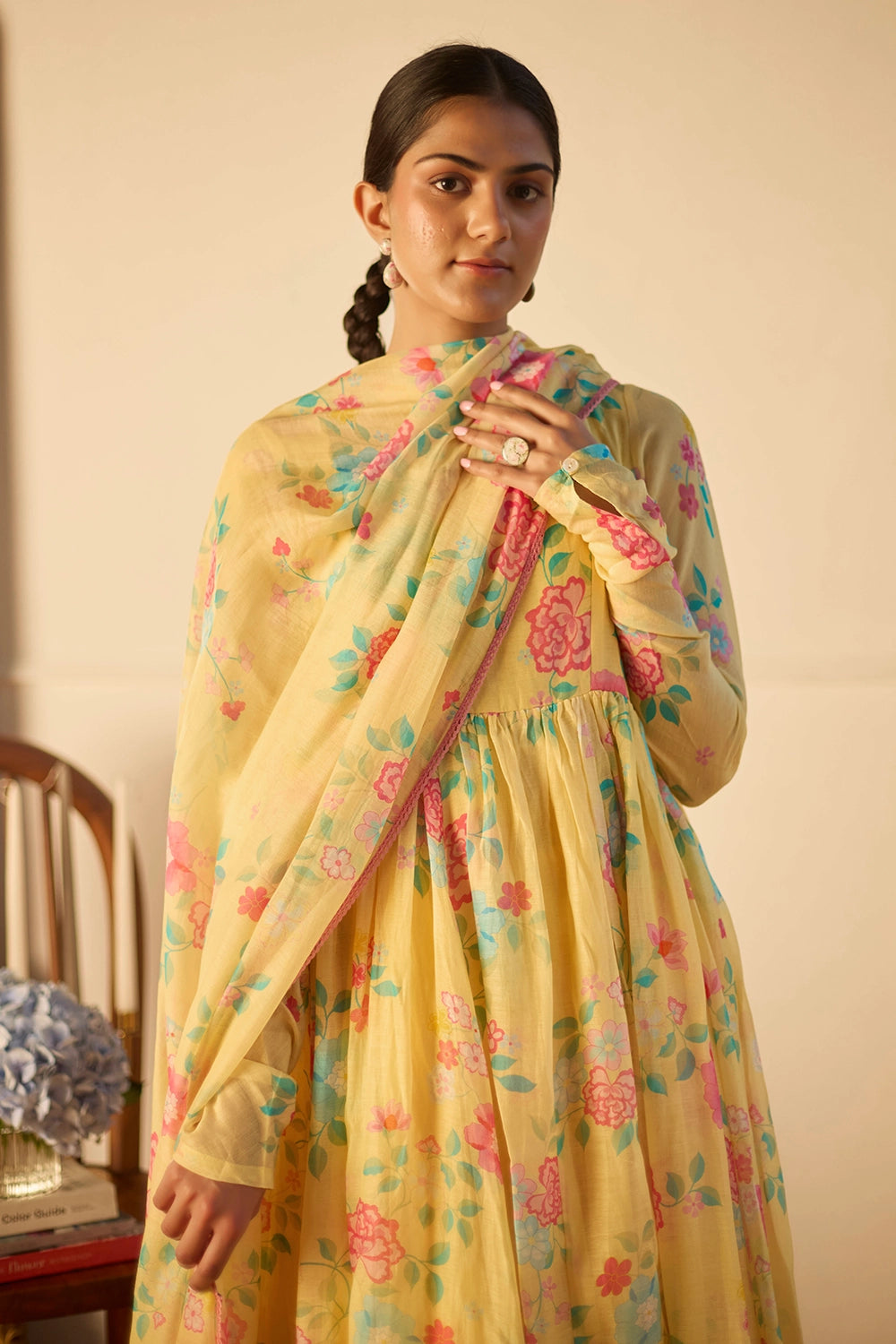 Lemon Florette Anarkali