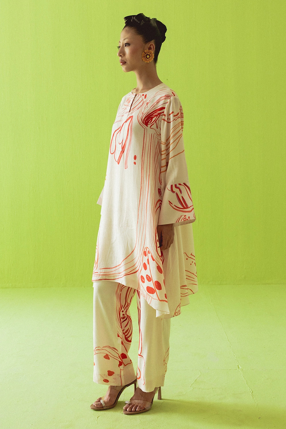 Cream A-Line Co-ord Set
