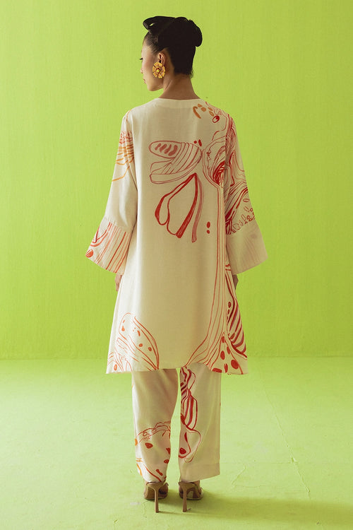 Cream A-Line Co-ord Set