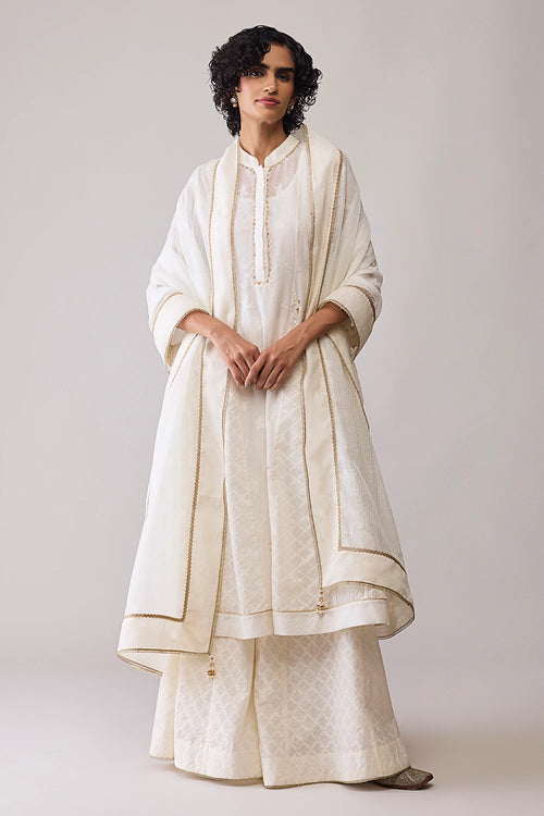 Ayesha Ivory Kurta Set with Dupatta