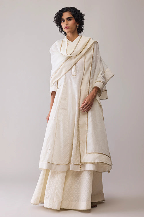 Ayesha Ivory Kurta Set with Dupatta