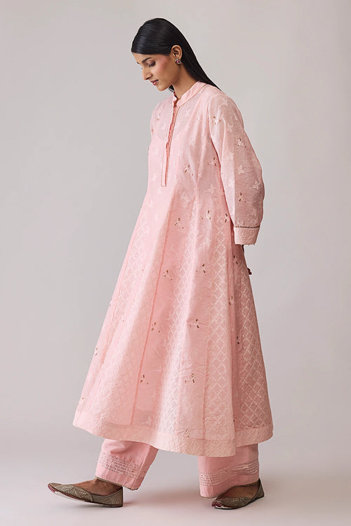 Ayesha Pink Kurta Set with Dupatta