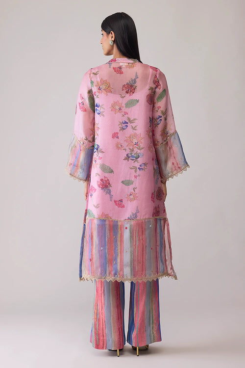 Tara Pink Print Kurta Set