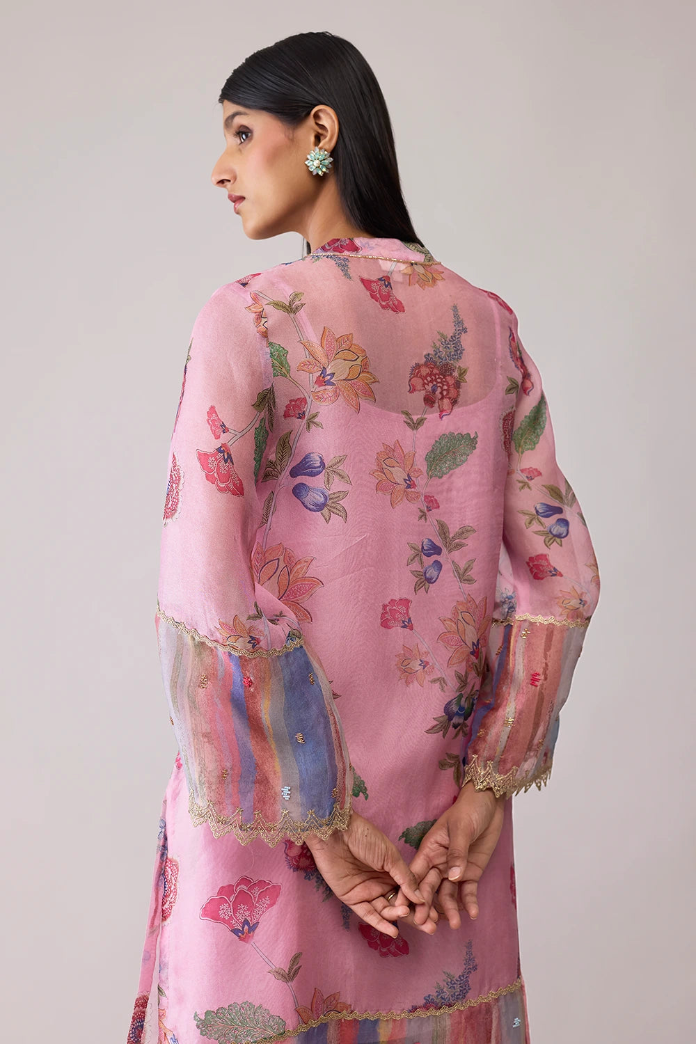 Tara Pink Print Kurta Set