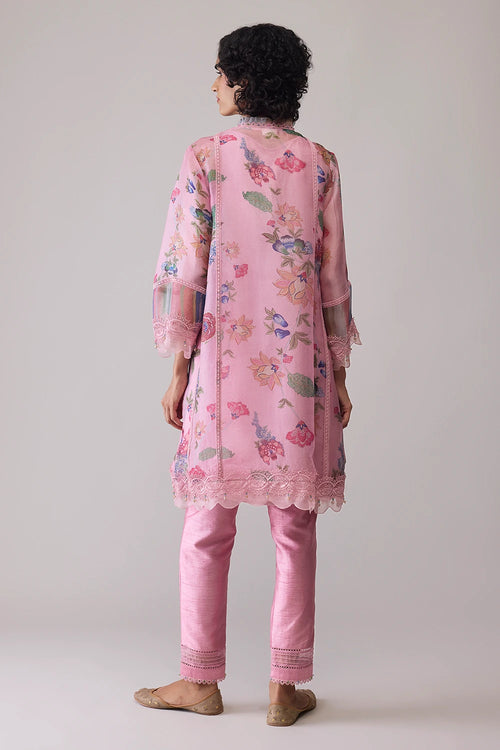 Farida Pink Print Kurta Set
