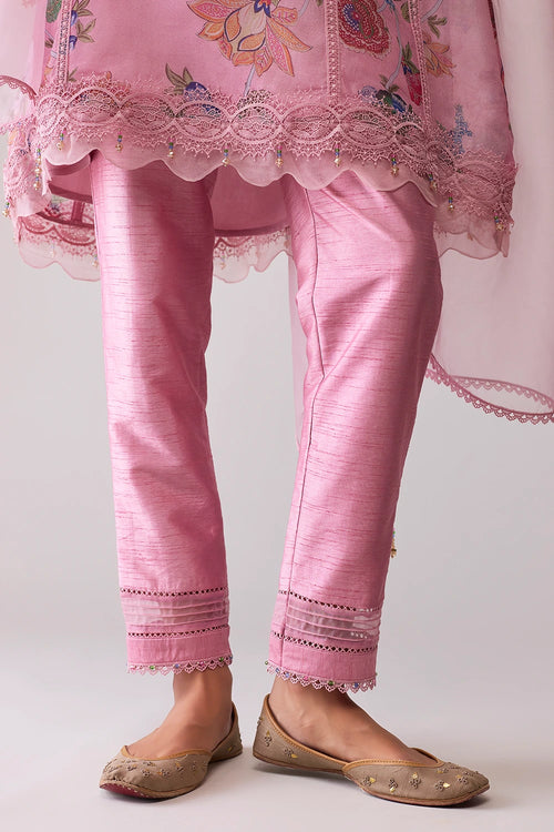 Farida Pink Print Kurta Set