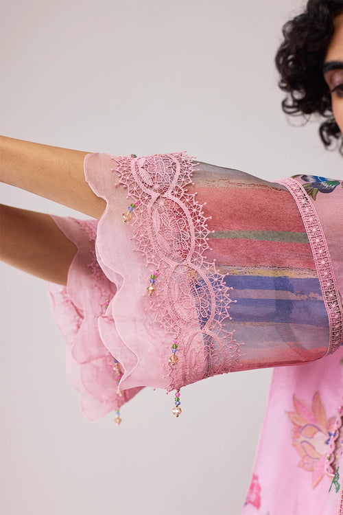 Farida Pink Print Kurta Set