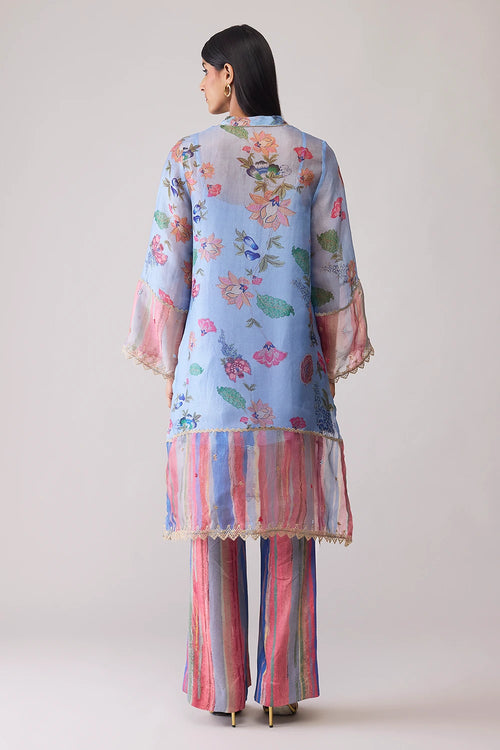Tara Blue Print Kurta Set