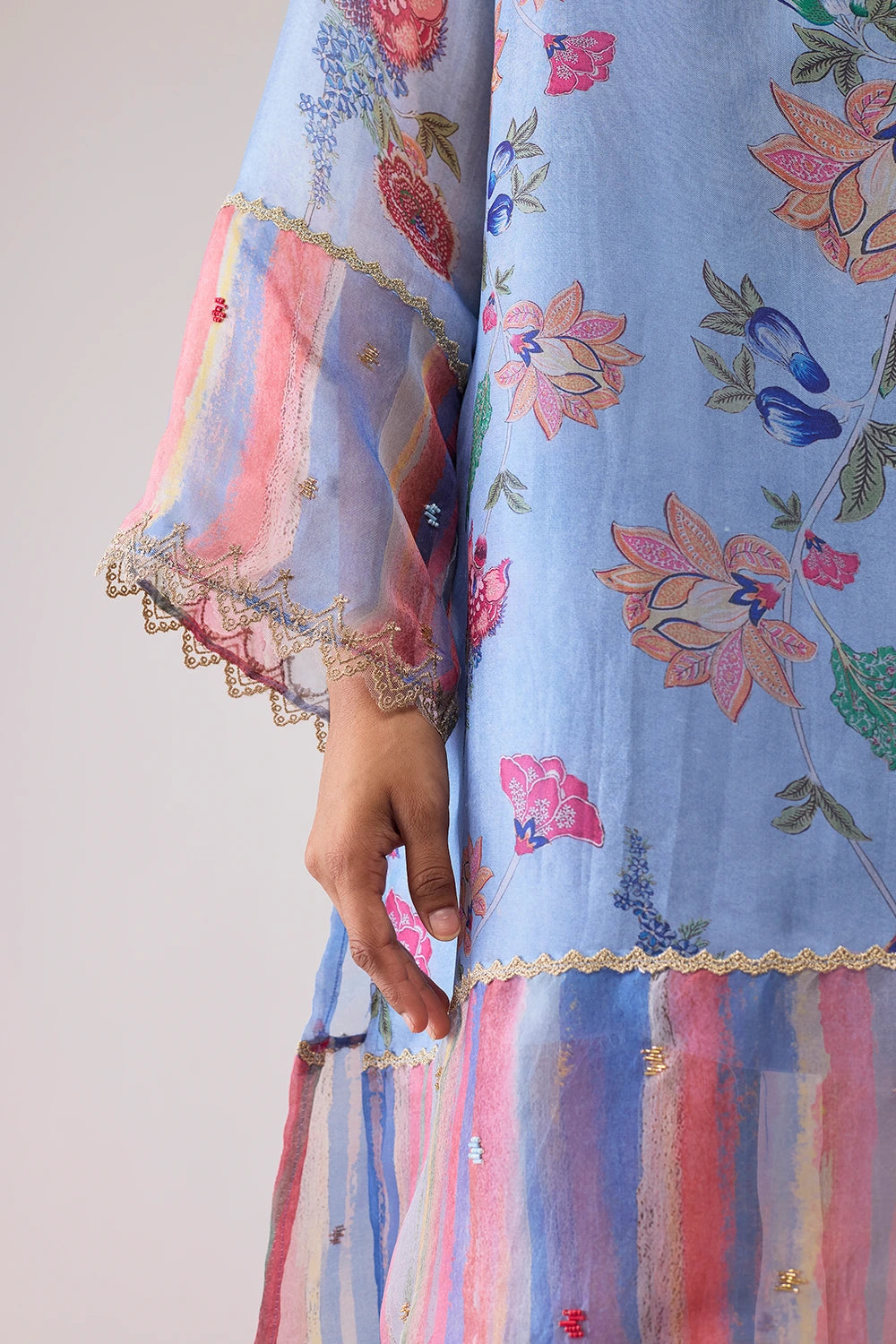 Tara Blue Print Kurta Set