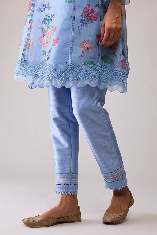 Farida Blue Print Kurta Set