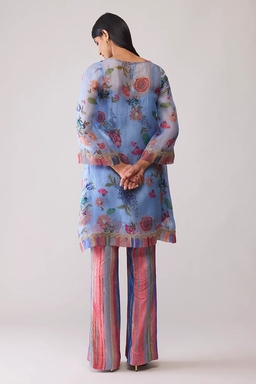 Myla Blue Print Kurta Set
