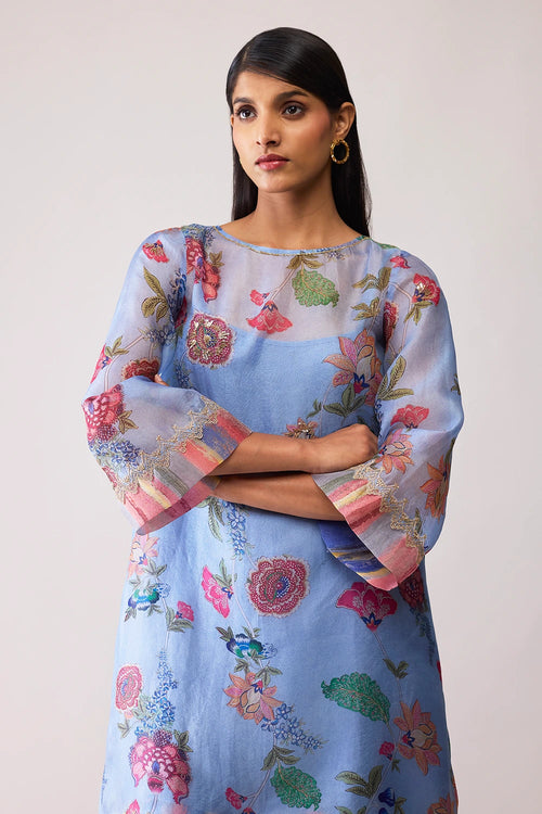 Myla Blue Print Kurta Set