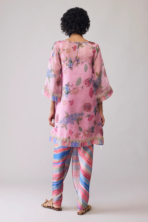 Myla Pink Print Kurta Set