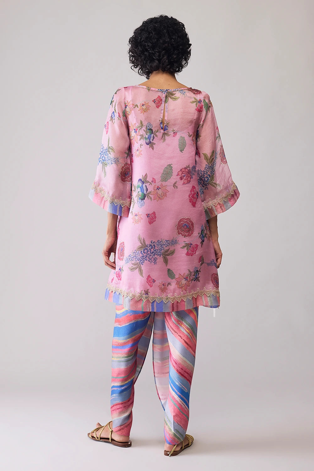 Myla Pink Print Kurta Set