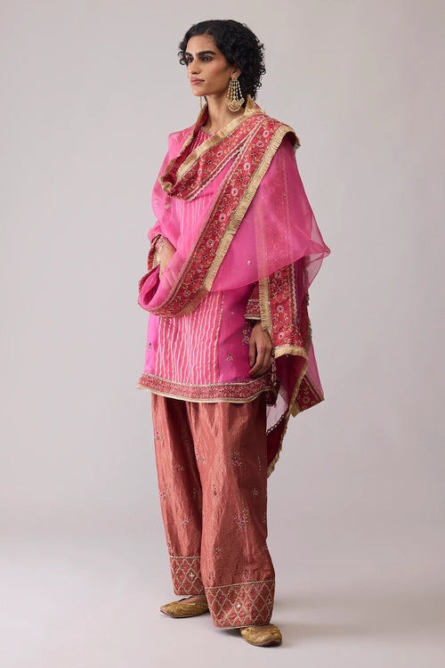 Red Pink Nadia Kurta Set