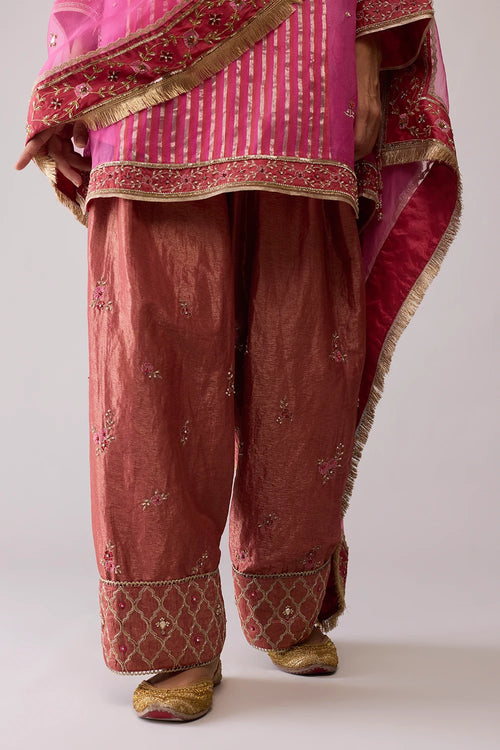 Red Pink Nadia Kurta Set
