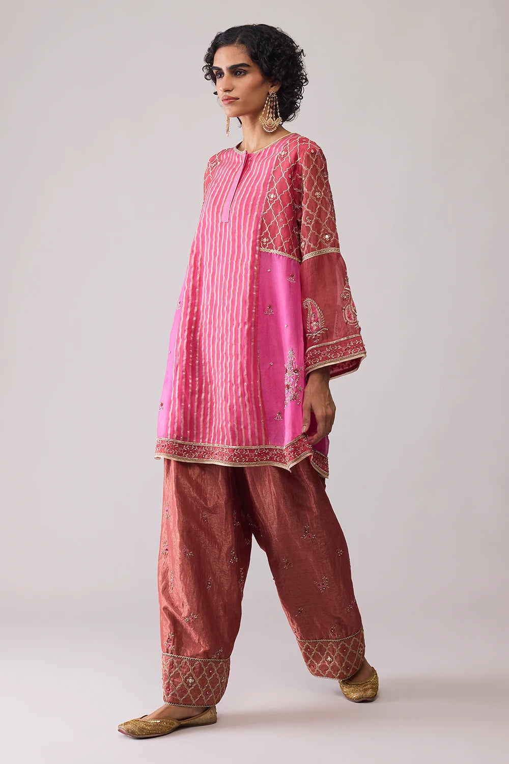 Red Pink Nadia Kurta Set