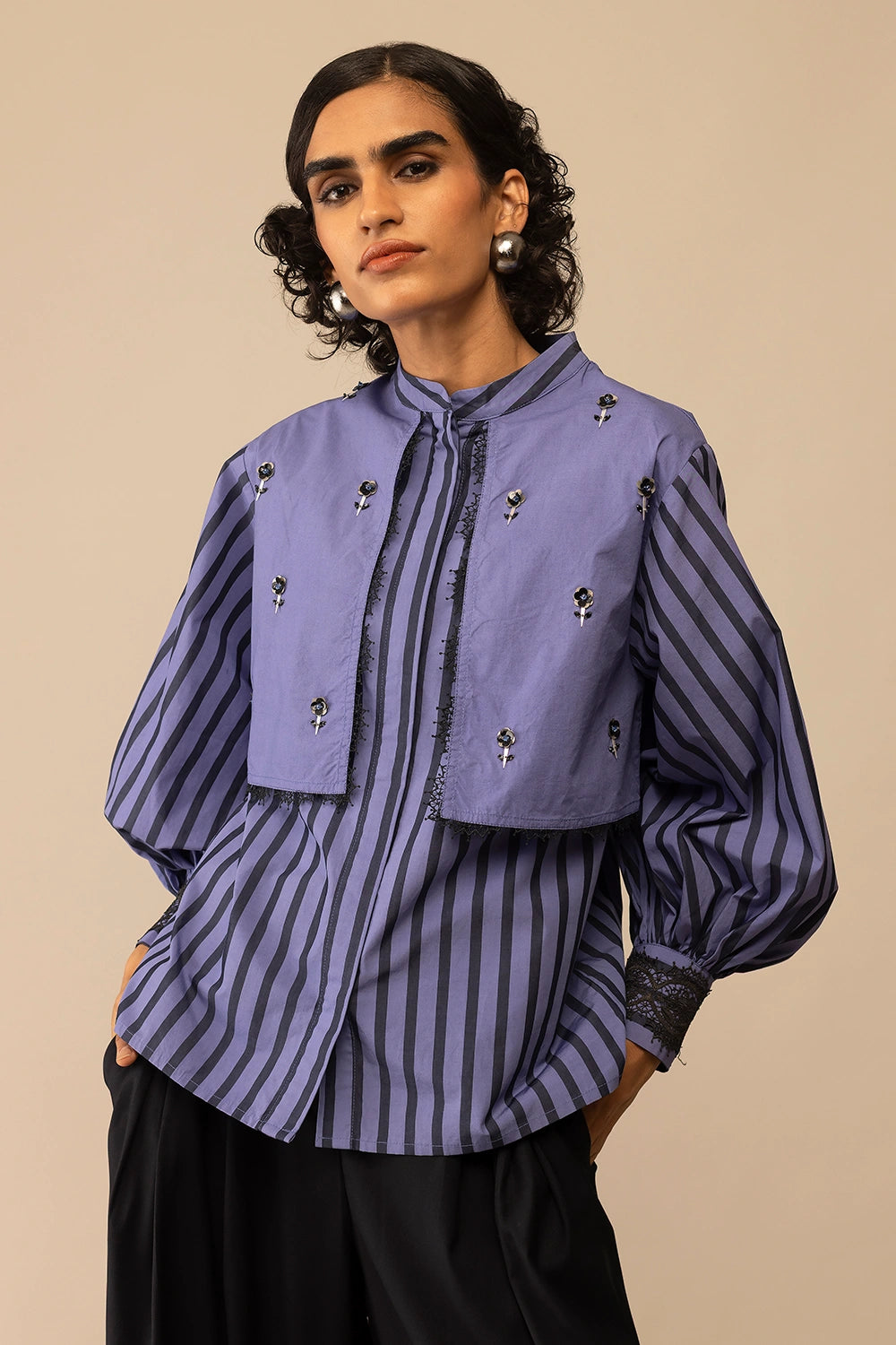 Nora Blue Stripe Shirt