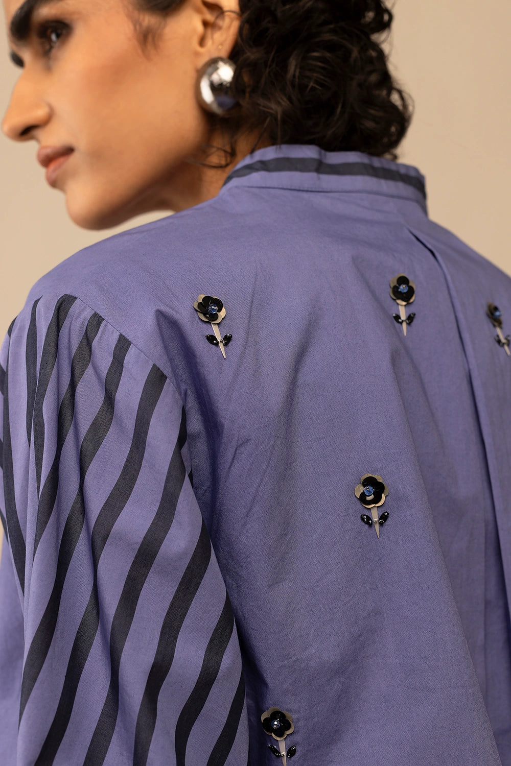 Nora Blue Stripe Shirt