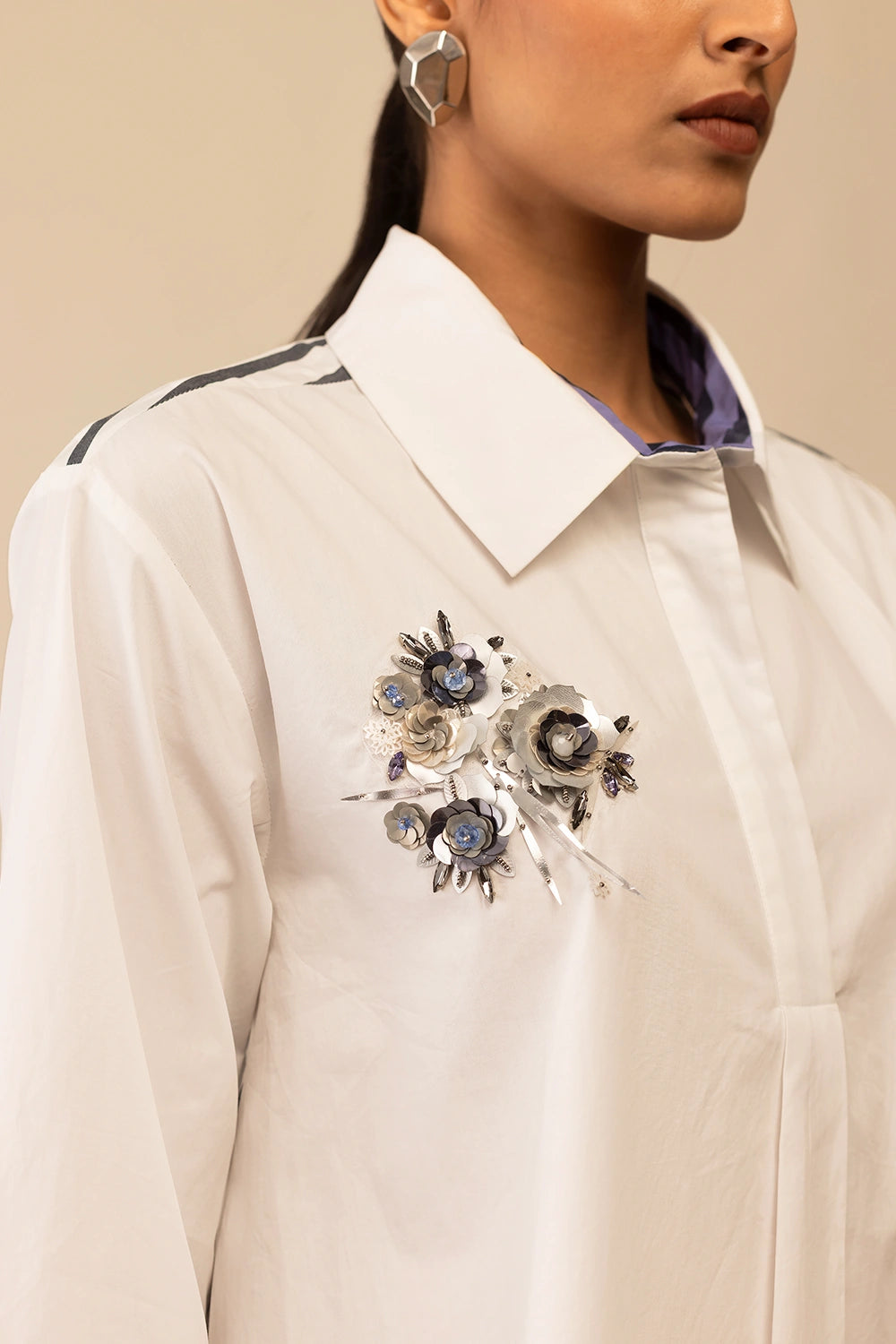 Neela White Embroidery Tunic