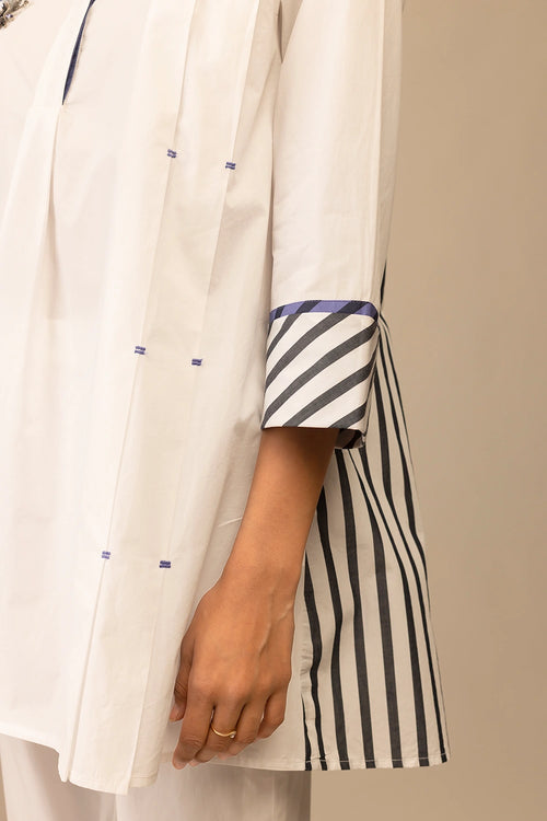 Neela White Embroidery Tunic