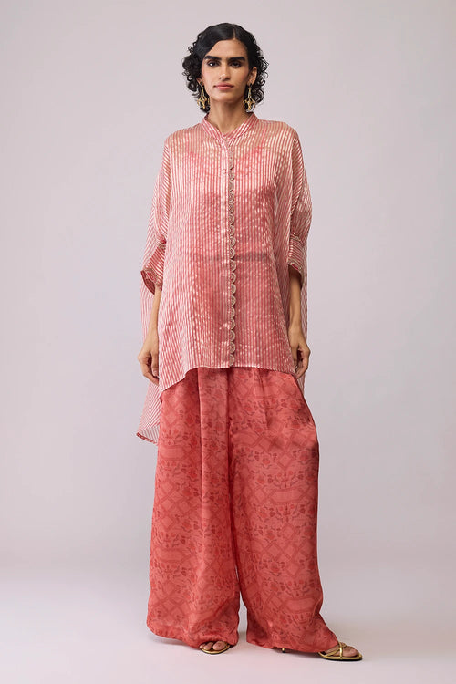 Red Stripe Manya Kaftan Set