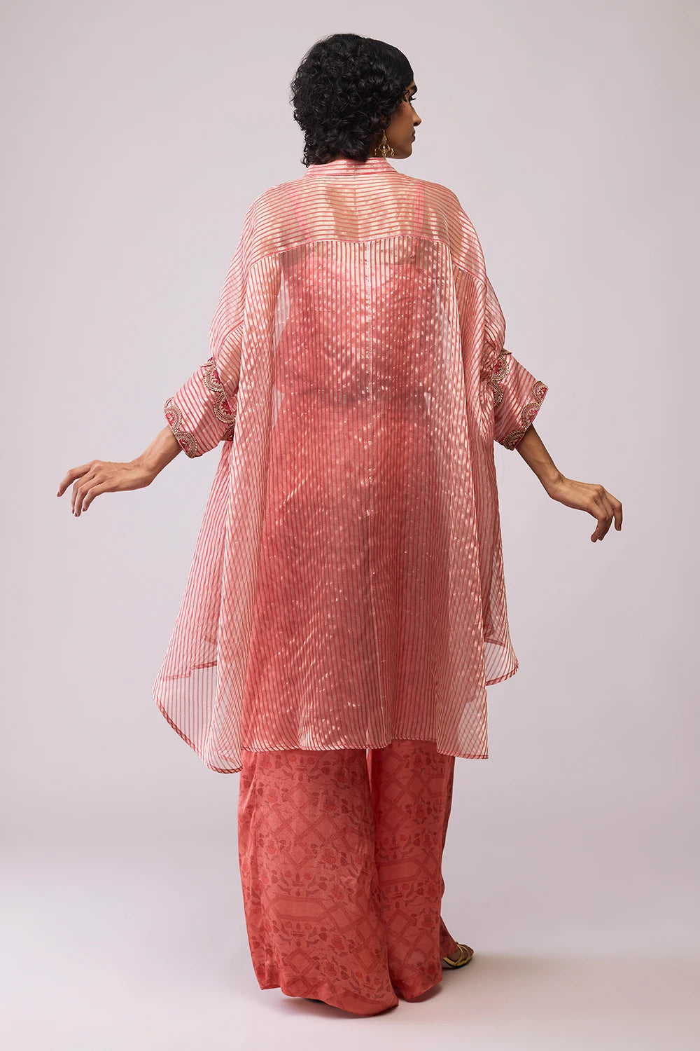 Red Stripe Manya Kaftan Set