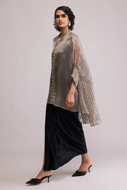 Black Stripe Manya Kaftan