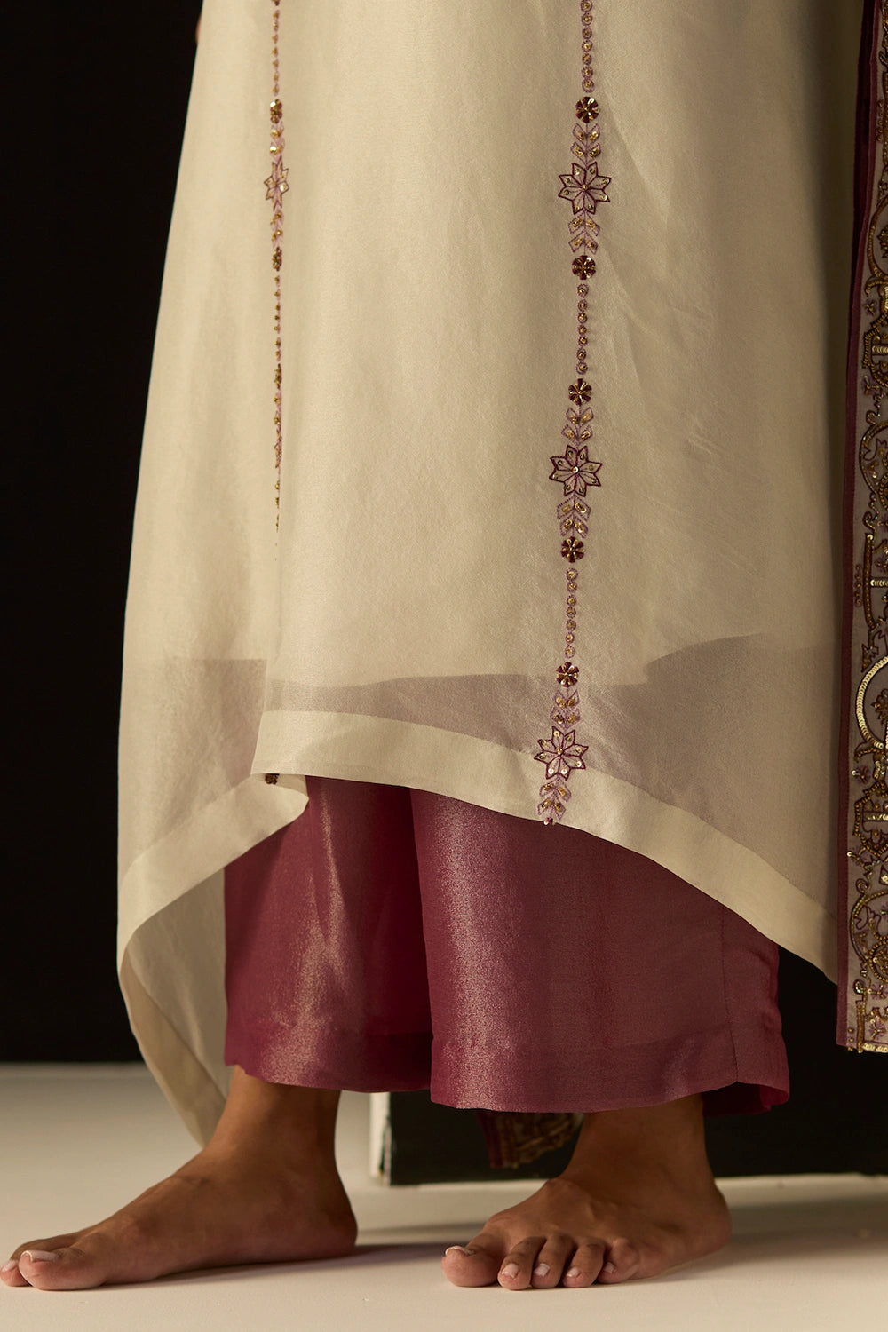 White Rana Kaftan set