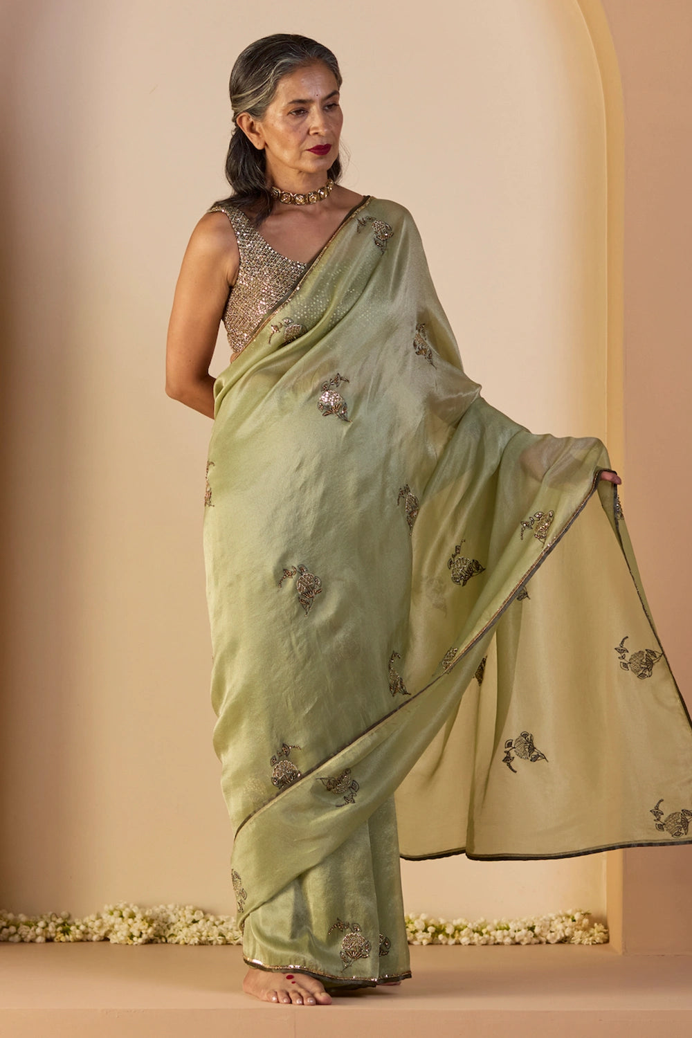 Green Iqra Saree