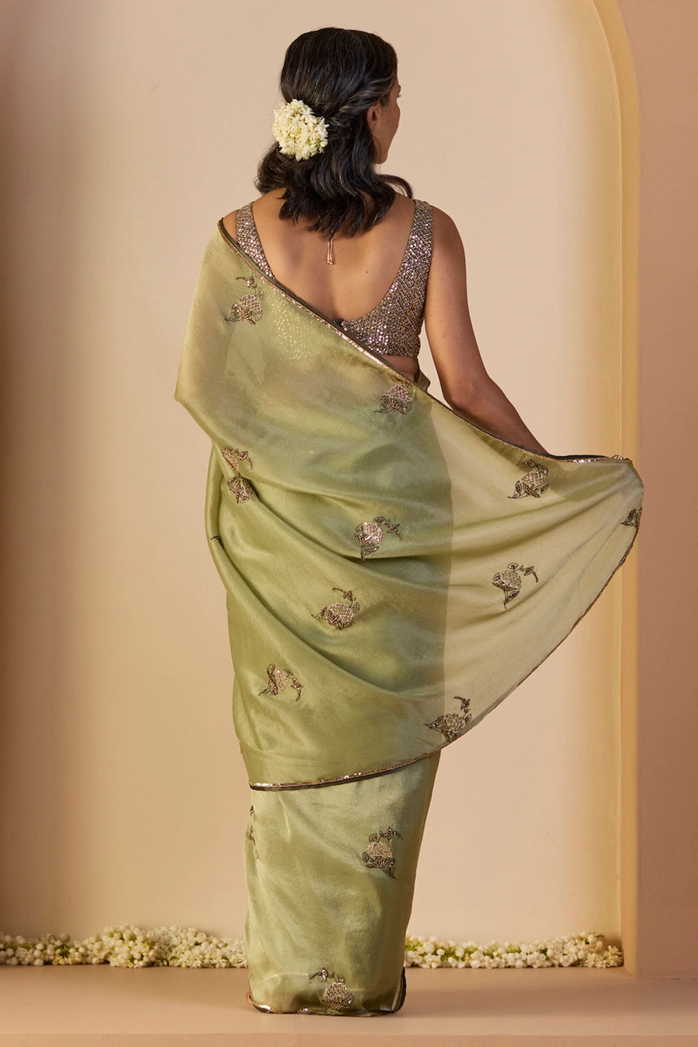 Green Iqra Saree