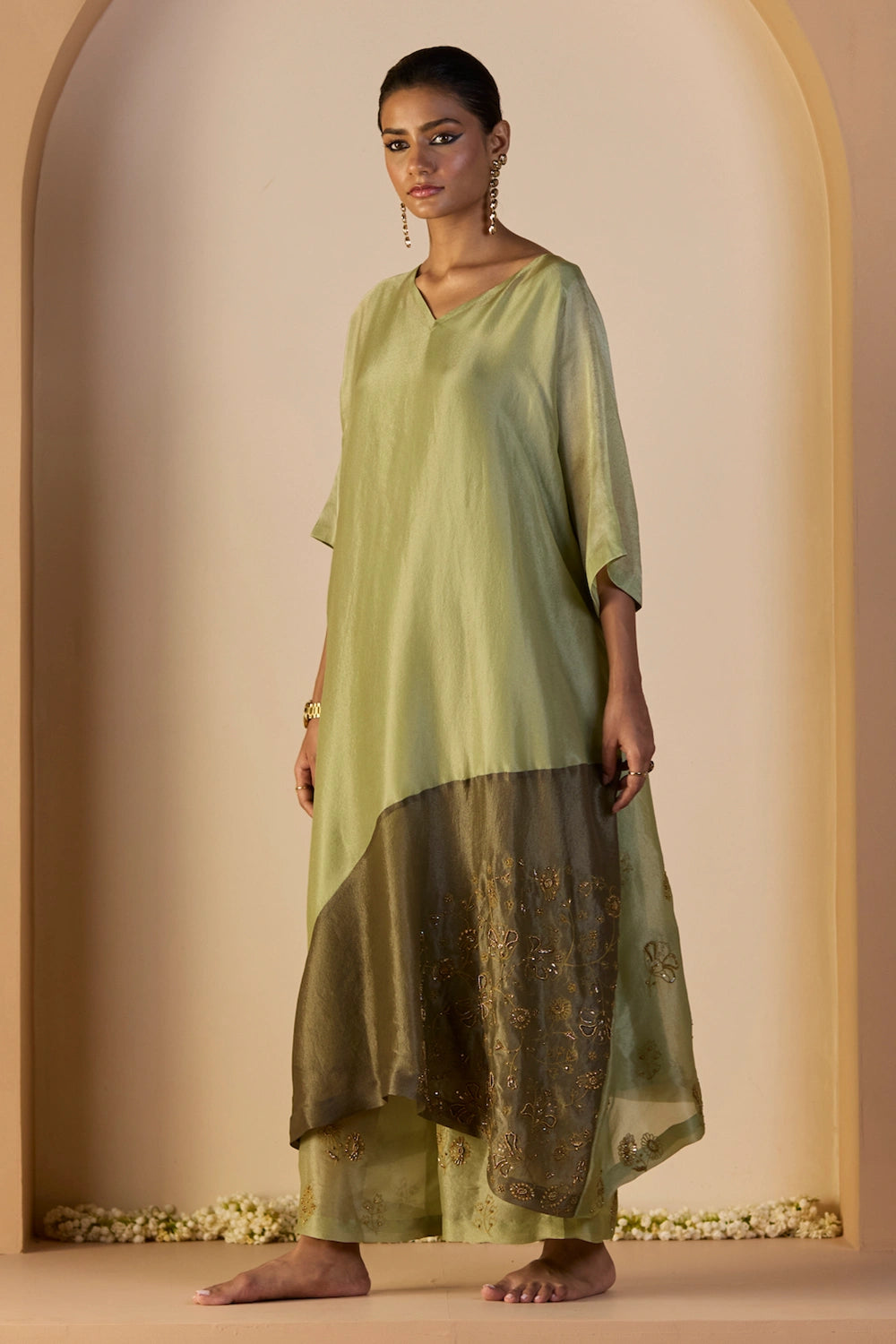 Green Zehra Kaftan Set